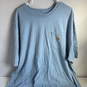 Carhartt 3XL Men's Light Blue Short Sleeve Tee